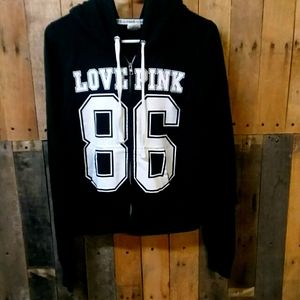 PINK Zip Up Hooded Jacket/Size Medium